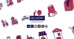 Animated Delivery Icons for E-commerce and Logistics Projects