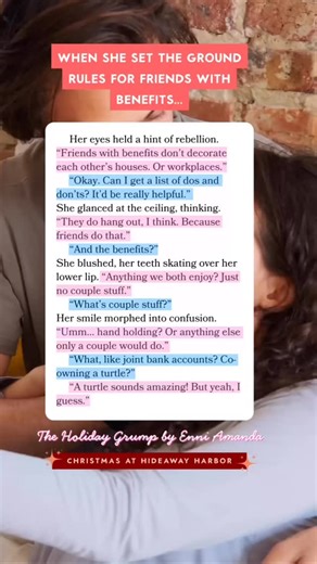 The Holiday Grump by Enni Amanda - read now on Kindle Unlimited! 🎄 Grumpy sunshine 🎄 Runaway bride 🎄 Bookstore owner 🎄 Friends with benefits 🎄 Found family 🎄Protective hero 🔥 Banter & spice Part of Christmas at Hideaway Harbor series of six romantic comedies. The books are interconnected standalones and can be read in any order. Other books in the series by 🩷 Angela Casella 🩷 Evie Alexander 🩷 Sara L. Hudson 🩷 L.B. Dunbar 🩷 Lydia Michaels 🩷 #HideawayHarbor #HolidayRomCom #ChristmasRo