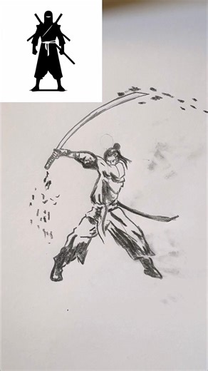 How to draw a Ninja #art #drawing #sketching