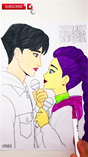 K Pop Demon Hunters Rumi & Jinu Coloring Pages | K Pop Demon Hunters