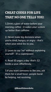 165K views · 778 reactions | CHEAT CODES FOR LIFE THAT NO ONE TELLS YOU | Wisdom Words | Facebook