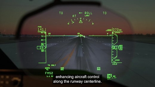 Taking off from narrow runways in low visibility can be a challenge. See how using the Collins Head-up Guidance System helps pilots overcome this. | Collins Aerospace