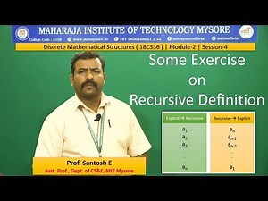 Recursive Definition-2 | 3rd Sem | CSE | Module-2 | Discrete Mathematical Structures | Session-4