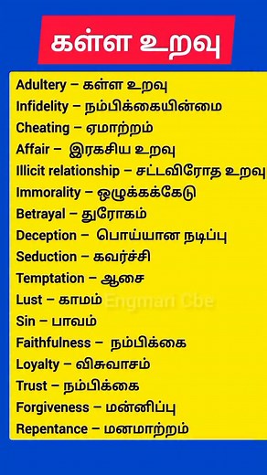 2.7K views · 4.1K reactions | #english #vocabulary #englishwords #grammar #englishconversation | Engmari Cbe | Facebook