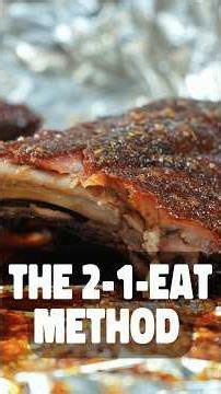 Forget 3-2-1 Ribs, Try 2-1-EAT Ribs 🍖🔥