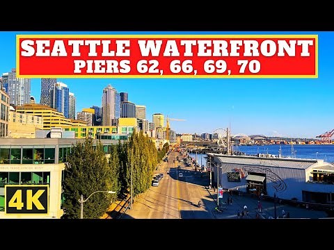 SEATTLE WATERFRONT Exploring Pier 62, Pier 66, Pier 69, Pier 70 | 4K Walking Tour 🇺🇸
