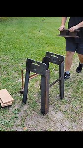 I designed this portable anvil so that it'd take about 30 seconds to set up. It even has a shelf! If you'd like a set of railroad rail plates to make your own anvil stand, DM me. I thought about selling them so we'll see how much demand there is. The section of rail was given to me by a good friend over 10 years ago. It was my first anvil. I customized it using a cutting torch, and it's served me well since. #blacksmith #anvil #tools #rail #railroad #madeinusa #multitools #metalwork | Z P L & Co
