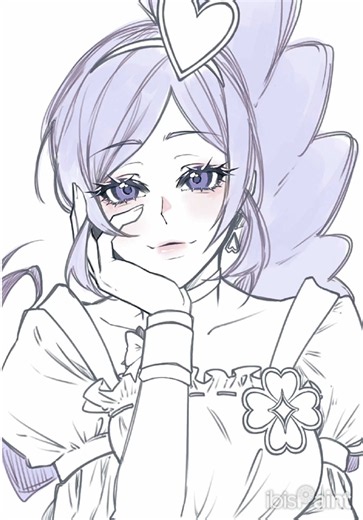 プリキュア（キュアベリー）イラスト描いてみた｜初めてのらくがき