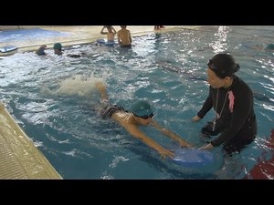 共用屋内プールで初授業 鹿嶋