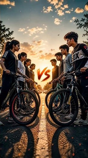 Girls vs boys cycle stunt #shorts