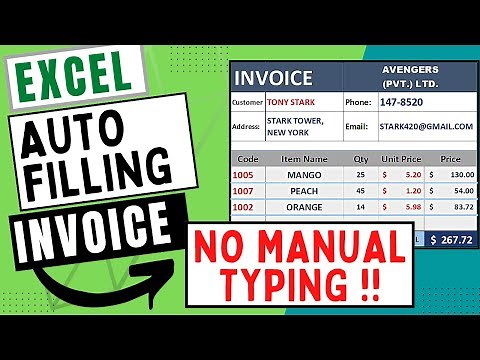 Make an Automated Invoice in Excel using VLookup Formula | Excel Tutorials