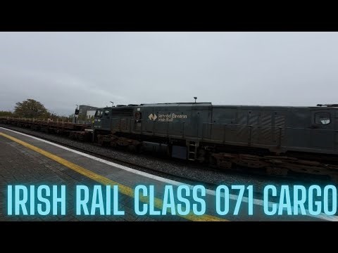 Irish rail. Class 071 with cargo spotted. Portlaoise