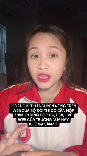 ĐĂNG KÍ THỬ NGUYỆN VỌNG TRÊN WEB CỦA BỘ RỒI THÌ CÓ CẦN NỘP MINH CHỨNG HỌC BẠ, HSA,...VỀ WEB CỦA TRƯỜNG NỮA HAY KHÔNG CẦN? #dodaihoc #dgnl