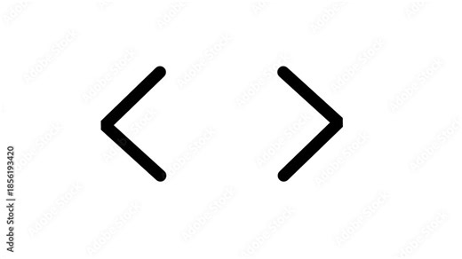Coding bracket symbols representing software development, web programming, and script writing. Ideal for tech startups, IT services, and digital innovation projects.