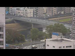 熊本市内 白川ライブカメラアーカイブ（2022年12月24日：夜間～翌午前中）