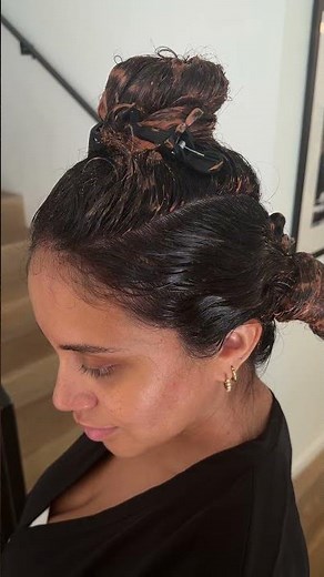 Before vs After: Chestnutty Brunette Glow-Up on Curly Hair | #shorts | Goldwell Education Plus