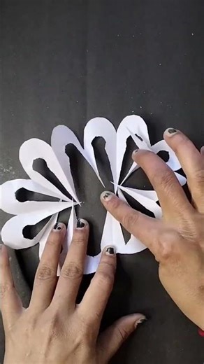 White paper design cutting snowflake beautiful #trending #homedecor
