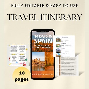 Spain 2-week Itinerary PDF | Fall Travel Guide, Packing Checklist & Budget Planning - Etsy UK