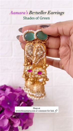 Aamara - Fine Imitation Jewellery on Instagram: "Shop these beauties now ✨✨✨ These are: - Handcrafted 😍 - Gold plated🥰 - Meenakari work🫶 - Anti tarnish🤗 - Have doublet stone or pachi kundan stones or monalisa stons😇 We offer: - FREE Shipping in India on orders over Rs 2000😍😇 - Express Shipping available on prepaid orders 😍🥰😇 Order via our WEBSITE www.theaamara.com (link in bio)🛒 Or DM @aamara.jewellery or whatsapp at +91 8250551354 to place orders.💜 {brass jhumkas, statement earrings