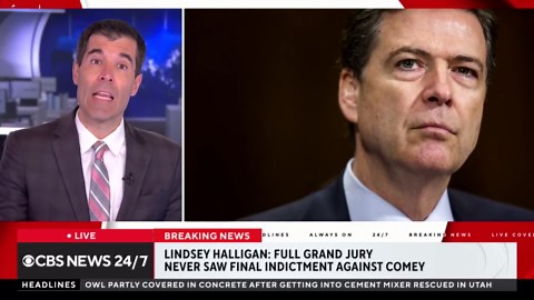 Justice Department says full grand jury never saw final Comey indictment