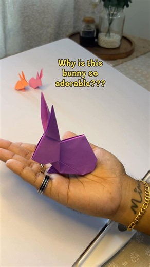 Follow my easy tutorial to make this adorable origami bunny 🐰