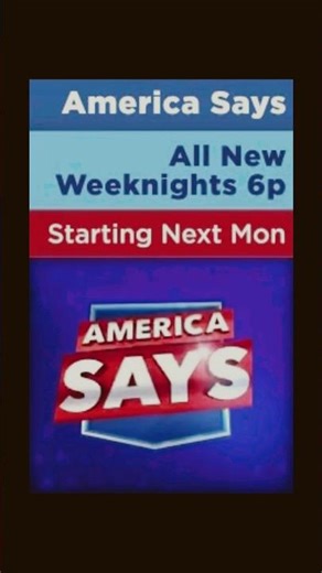 America Says All New Weeknights At 6:00 P.M. Starting Next Monday