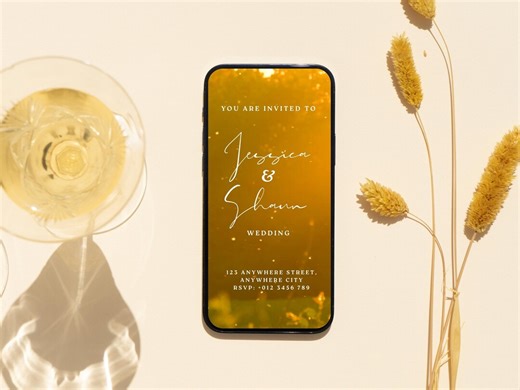 Wedding Invitation Template - Summer, Warm, Cosy – Instant Download | Mobile Friendly | Edit in Canva | Digital Invite - Etsy