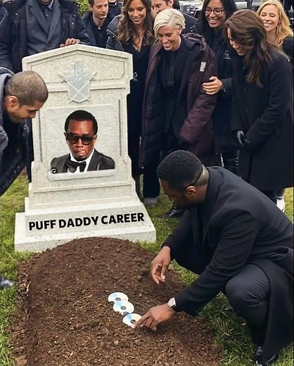 50 Cent Attends Diddy’s Career Burial Services & Places CD’s At His Grave Site #diddy #50cent #fypシ
