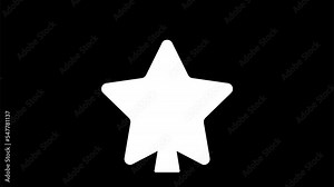 Animation of a New Year's star. 2D animation of a shining star. Christmas tree decorations. Festive gifts. A symbol of Christmas and family holidays. Full HD video in a minimalist cartoon style. Stock Video