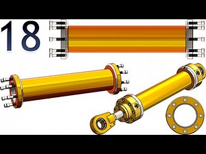 18-Project 44| Hydraulic Cylinder | SolidWorks Tutorial : cylinder unit sub-Assembly