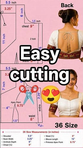 easy cutting and stitching princess cut blouse designs 😍 #fashion#viral#silaisikhe#blouse #trending