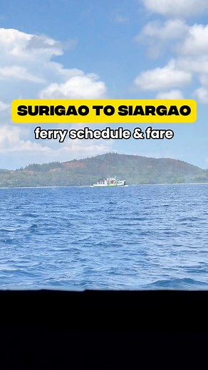 SURIGAO TO SIARGAO ferry schedule and fare via Evaristo & Sons, Montenegro, and JP Shipping Lines | Escape Manila