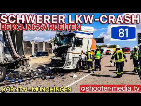🆘 MAJOR TRUCK CRASH ON THE AUTOBAHN 🆘 | 🚒 Rescue operation and full closure 🚒 | Recovery