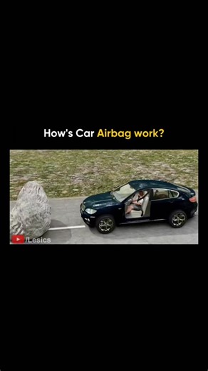Explaining a car on Instagram: "A car airbag works as a safety device designed to reduce injuries during a collision. When a crash occurs, impact sensors in the vehicle detect sudden and severe deceleration. These sensors send a signal to the airbag control unit, which quickly decides whether the impact is strong enough to require airbag deployment. If yes, the control unit activates the inflator, starting a rapid chemical reaction that produces gas, usually nitrogen. This gas inflates the airba