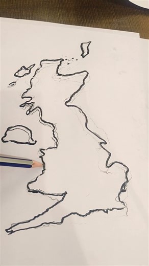 united kingdom map drawing