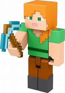 Minecraft Alex Action Figure, 3.25-in, with 1 Build-a-Portal Piece & 1 Accessory