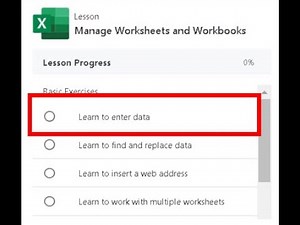 Excel 1.1 Learn to enter data