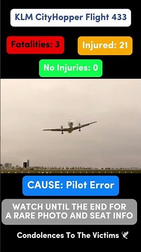 KLM CityHopper Flight 433 Plane Crash Animation Breakdown #aviation #planecrash #short #animation