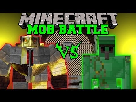 BIG GOLEM VS EMERALD GOLEMS - Minecraft Mob Battles - Mo' Creatures Mods