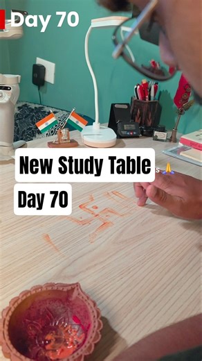 Day 70 | New Study Table Setup + First Study Session 📚