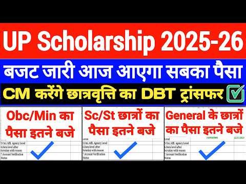 UP Scholarship आज आएगा सभी छात्रों का पैसा 😍 UP Scholarship Latest News Today/Scholarship Kab Aayega