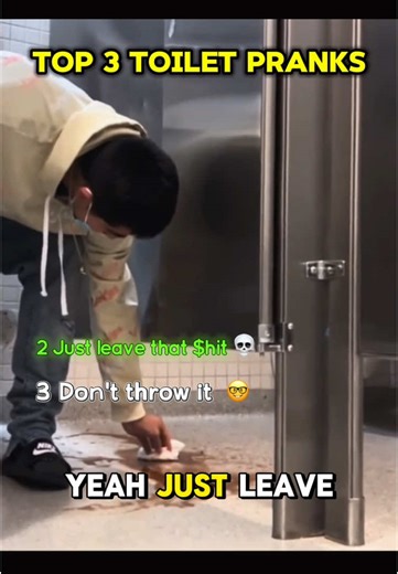 Top 3 funniest toilet pranks😂 #toilet #pranks #prankvideo #restroom #ranked #ranking