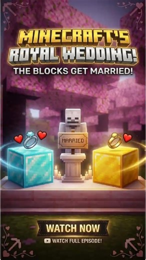 First ever Diamond and Gold Wedding in Minecraft! 💍💎