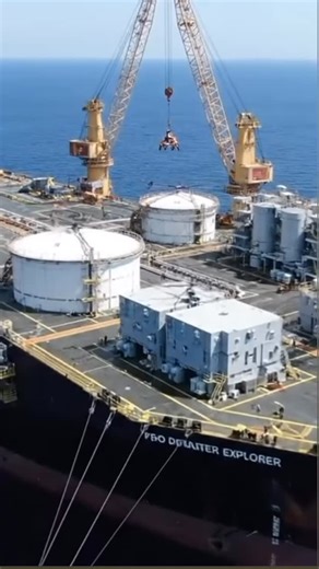 Petroleum Concepts on Instagram: "⛴️⚓️Meet the FPSO – Floating Production, Storage & Offloading unit. 🔹 Processes crude oil from subsea wells 🔹 Separates oil, gas & water onboard 🔹 Stores crude safely until shuttle tankers arrive FPSOs are the backbone of deepwater & ultra-deepwater offshore production, making energy extraction possible where pipelines can’t reach. 📚 Learning offshore engineering, one concept at a time. Follow for more petroleum & offshore insights. #FPSO #OffshoreEngineerin