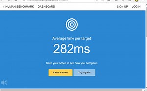 humanbenchmark aim trainer 282ms