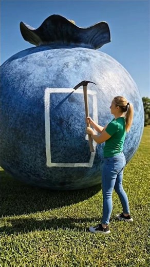 She Drew a Door on a Giant Blueberry… What Happened Next Shocked Everyone 🫐🚪