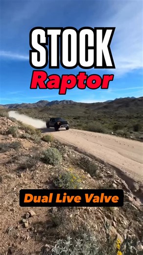 Cody Mathes on Instagram: "Mobbing in a stock Raptor. It’s amazing how capable the stock Fox Dual Live Valves on the 37 Package and R are 🛻 @ian.brt"