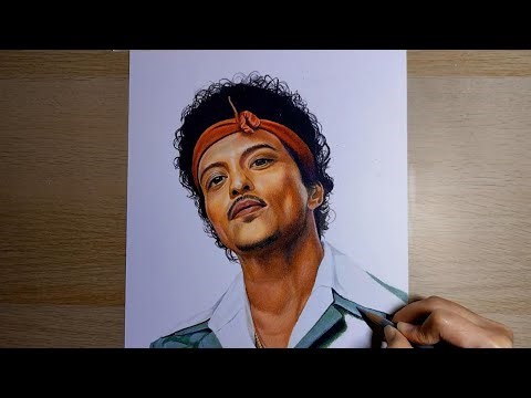 10 Hour Drawing Challenge of Bruno Mars