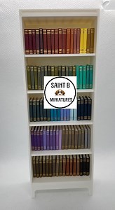 Dollhouse Bookcase With Rainbow of Books - Etsy Canada