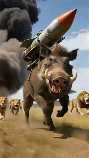 This Warthog Escaped Lions… With a ROCKET 🚀😱